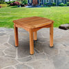 Amazonia Intan 1-Piece Square Side Table | Certified Teak | Ideal for Patio