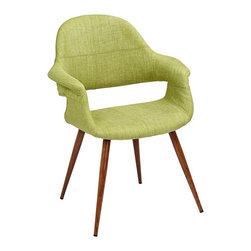 Armen Living - Phoebe Modern Green Fabric Accent Armchair - Bar Stools And Counter Stools
