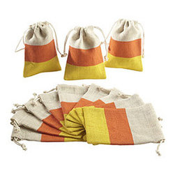 Candy Corn Party Sacks - Set of 12 - Holiday Decorations