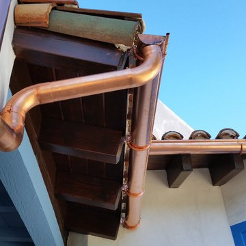 5 inch Half Round (Seamless) Copper With Circles and Shanks, Agoura Hills