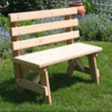 Red Cedar Backed Bench, 2'