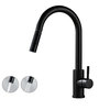 Black/Brushed nickel Kitchen Faucet Smart Touch Induction Sensitive Mixer Tap, Black