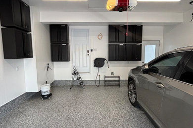 Inspiration for an industrial garage remodel in Toronto
