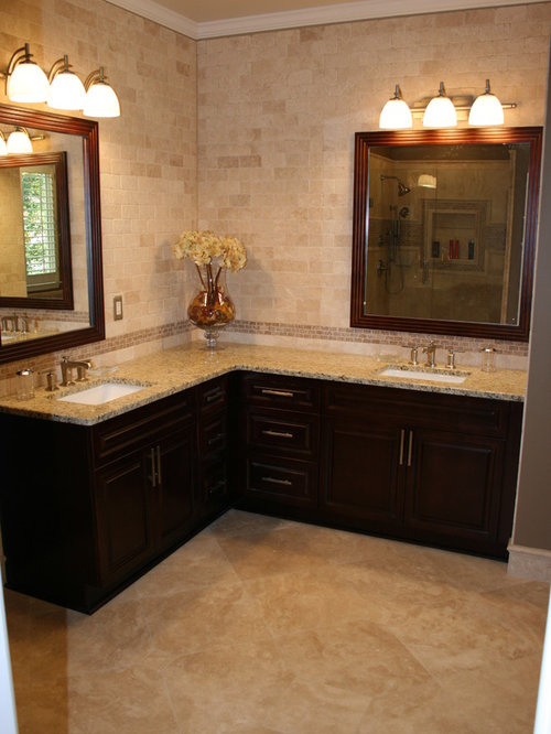 Corner Double Vanity Ideas, Pictures, Remodel and Decor