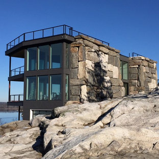 Schwarze Hauser Mit Steinfassade Ideen Design Bilder Houzz