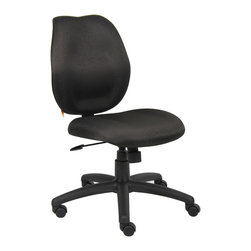 Boss Black Mid Back Fabric Office Chair - Office Chairs