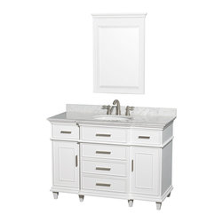 Ackley 48" inch White Finish Bathroom Vanity - Bathroom Vanities And Sink Consoles