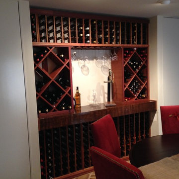 Mahogany Wine Racks and Dry Bar