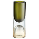 Cyan Design - Large Majeure Vase - Enjoy the rich colors and intriguing style of this large glass vase. Designed for the contemporary home, the vase features a green and brown glass finish with clear elements that create depth.