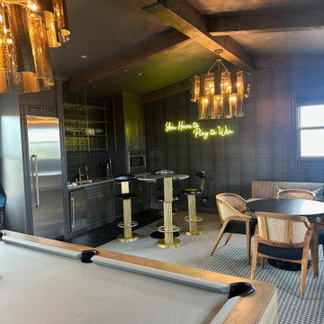 Game Room Makeover - turned basic room into a speakeasy