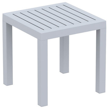 Compamia Ocean Outdoor Side Table, Silver Gray