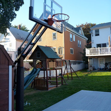 David S's Pro Dunk Gold Basketball System on a 34x28 in Malden, MA