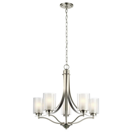 Elmwood Park 5-Light Traditional Chandelier in Brushed Nickel