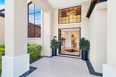 Photo of a modern entryway.