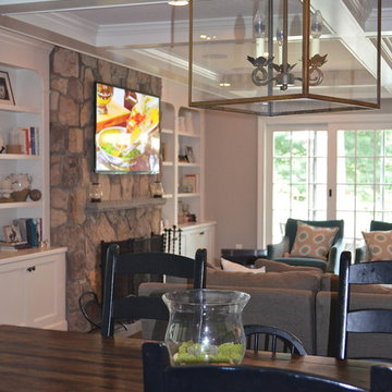 FAMILY ROOMS AND FIREPLACE TV MOUNTING