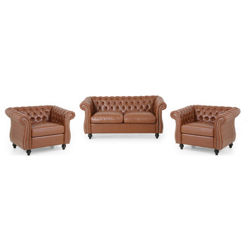 Jakob Chesterfield Loveseat and Club Chair Set
