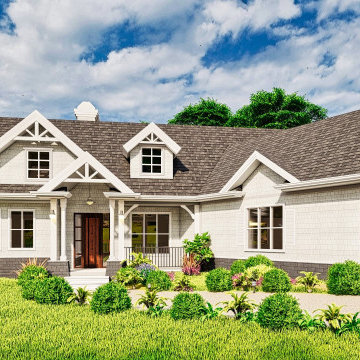 Craftsman / Ranch House Plan - Montana Cabin B 19010 by Garrell Associates