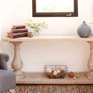 White-Washed Rustic/Neutral Console/Sofa Table