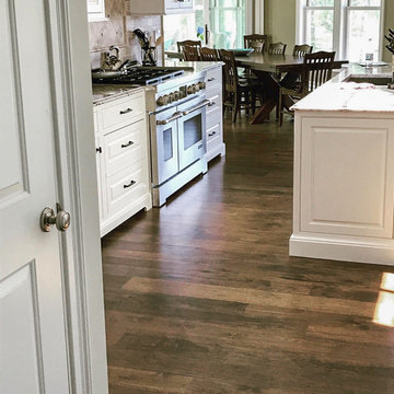 Wide Plank Hickory Floor - Kitchen & Dining Area