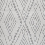 JONATHAN Y - Rih Moroccan Style Diamond Ivory/Gray 2'x8' Runner Rug - Inspired by vintage Beni Ourain Moroccan rugs, our easy-care rug has a soft, low pile. The classic Moroccan pattern features a geometric gray diamond trellis on a field of ivory. Anchor your Bohemian space; add softness to a bedroom, living room, dining room, kitchen or entry; this is a durable rug with timeless style.