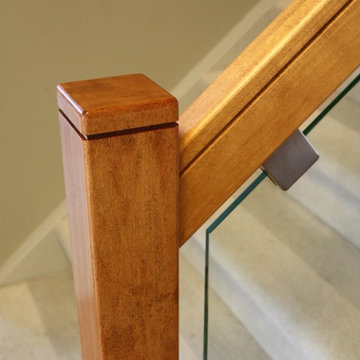 Renovation - Maple Railing with Glass Panels