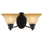 Hardware House - Bristol Series Bronze Interior Lighting Collection, 2-Light Wall Sconce - Finish: Oil Rubbed Bronze