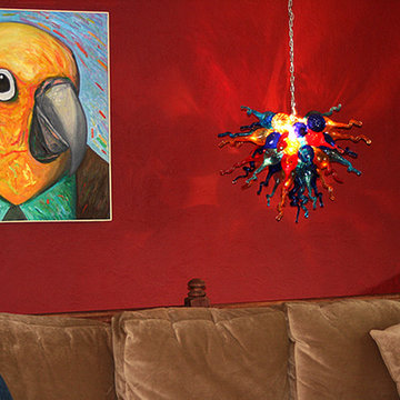 Custom Multi-Color Pendant Chandelier - Illinois Installation