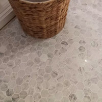 Carrara White Venato Marble 3" Hexagon Mosaic Wall Floor Tile Polished, 1 sheet