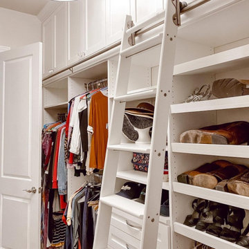 Custom Walk-in Closet With Ladder