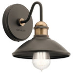 Kichler Lighting - Kichler Lighting Clyde - One Light Wall Sconce, Olde Bronze Finish - Clyde One Light Wall Sconce Olde Bronze *UL Approved: YES *Energy Star Qualified: n/a  *ADA Certified: n/a  *Number of Lights: Lamp: 1-*Wattage:75w A19 bulb(s) *Bulb Included:No *Bulb Type:A19 *Finish Type:Olde Bronze