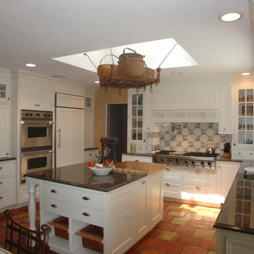 White & Terracotta Kitchen