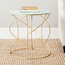Safavieh Royle Accent Table, Gold and White