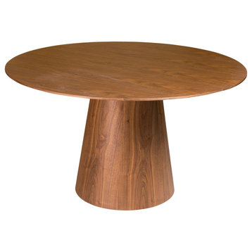 The Garrett Dining Table, 53", Contemporary, Round, American Walnut