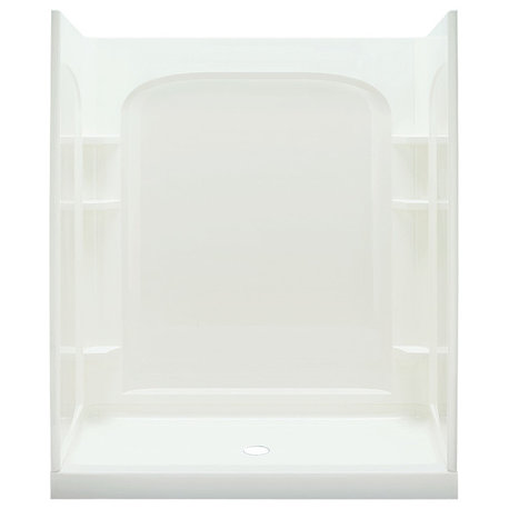 Sterling Alcove 60"x34"x75.75" Vikrell Center Shower Kit, White