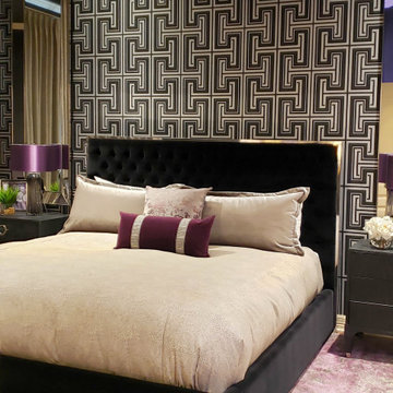 Creating drama in the bedroom with wallpaper and paint