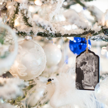 Designers, White and Blue Christmas Tree