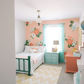 Whimsical Floral Girls Bedroom by Design Loves Detail
