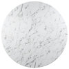 Lippa 60" Round Artificial Marble Dining Table EEI-1133-WHI