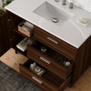 The Darby Bathroom Vanity, Walnut, 42", Single Sink, Freestanding