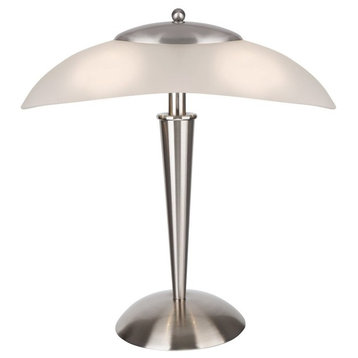 40108-8, 17 3/4" High Metal Desk Lamp with Touch Sensor, Satin Nickel Finish