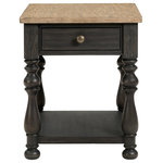 Riverside Furniture - Riverside Furniture Barrington Two Tone Side Table - The Barrington Two Tone collection features a combination of our Antique Oak and Matte Black finishes.