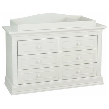 Baby Cache Montana Traditional Wood Changing Station in Glaze White