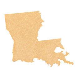 CuttingBoards.net - State Shaped Cutting Boards, Amber Bamboo, Louisiana - Cutting Boards