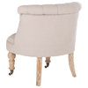 Petite Tufted Chair Taupe
