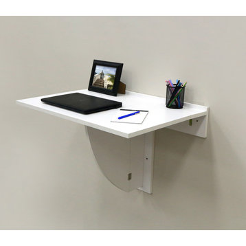 InPlace 30" Collapsible Wall Mounted Desk Shelf White