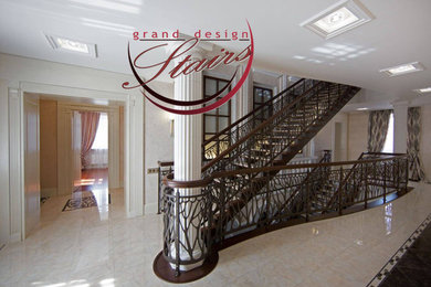 multi-story stair in luxury private villa, Omsk – Russia.