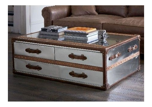 Steamer Trunk Coffee Table With Drawers