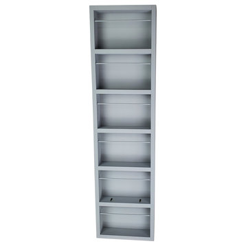 Citrus Primed Gray On the Wall Spice Rack 42"h x 14"w x 2.5"d