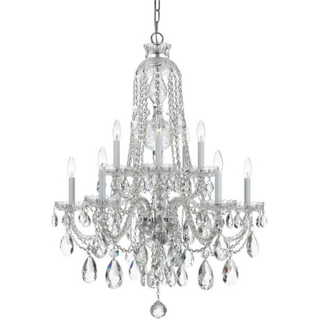 Crystorama 1110-CH-CL-MWP 10 Light Chandelier in Polished Chrome