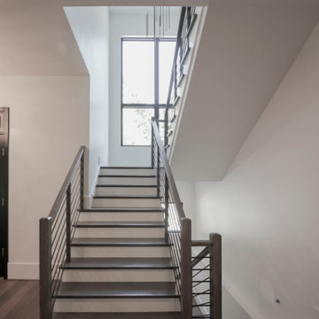 Project #79 | Minimalist Staircase with Black Horizontal Rods